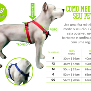 Peitoral Z Prime com Regulagem K9 Spirit