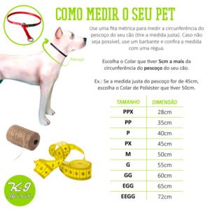 Colar de Poliéster Prime K-9 Spirit Para Cães
